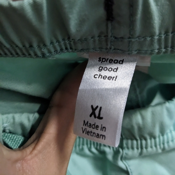 Flowy relaxed fit scrub pants cyan spread good cheer XL - Picture 4 of 6